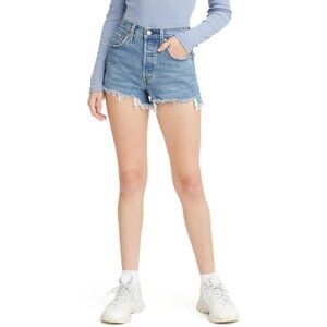 Levi's 501 Original Fit Jazz Solo High Rise & Distressed Jean Shorts -- Size 32